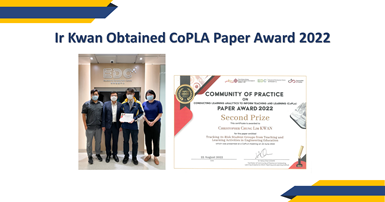 20221223_News_WEB_Ir Kwan Obtained CoPLA Paper Award 2022