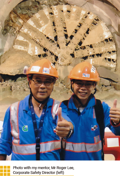 Photo with my mentor, Mr Roger Lee, Corporate Safety Director (left)