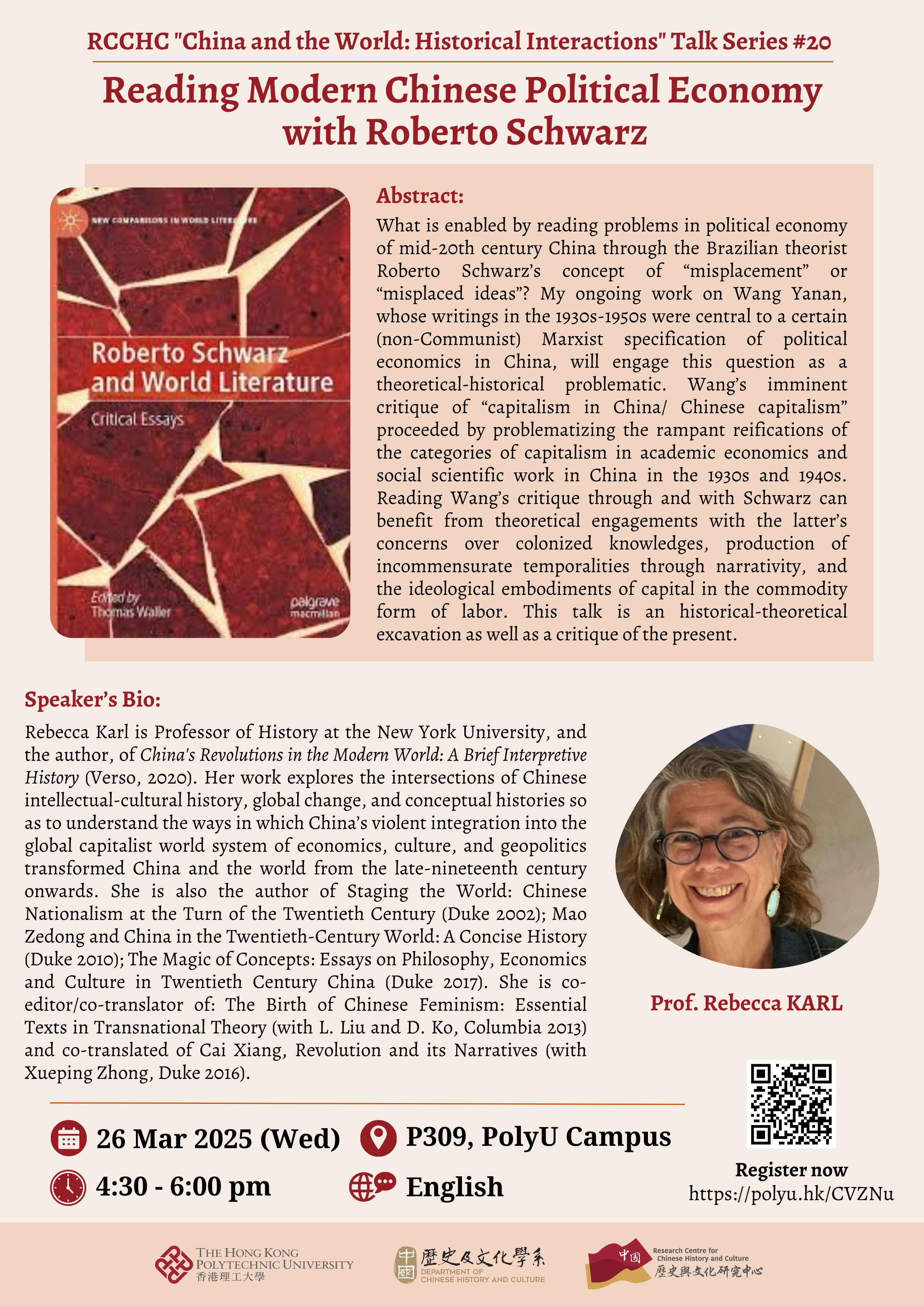 Talk series20 Prof Rebecca KARL talkposter