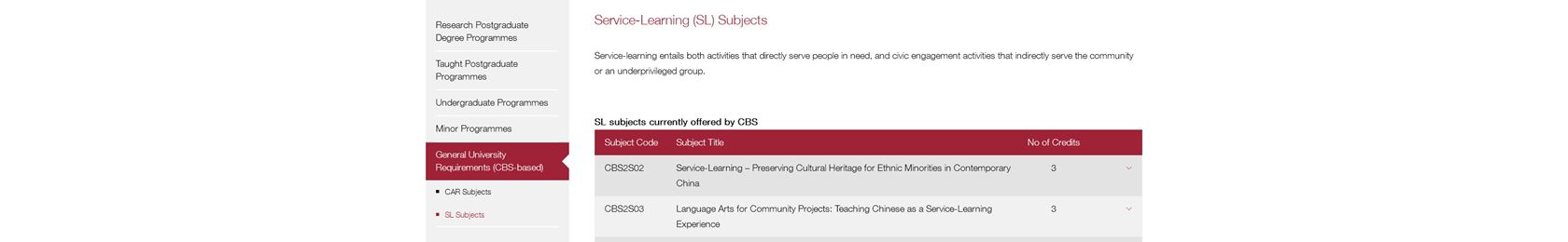 Service-Learning Subjects 1902x476