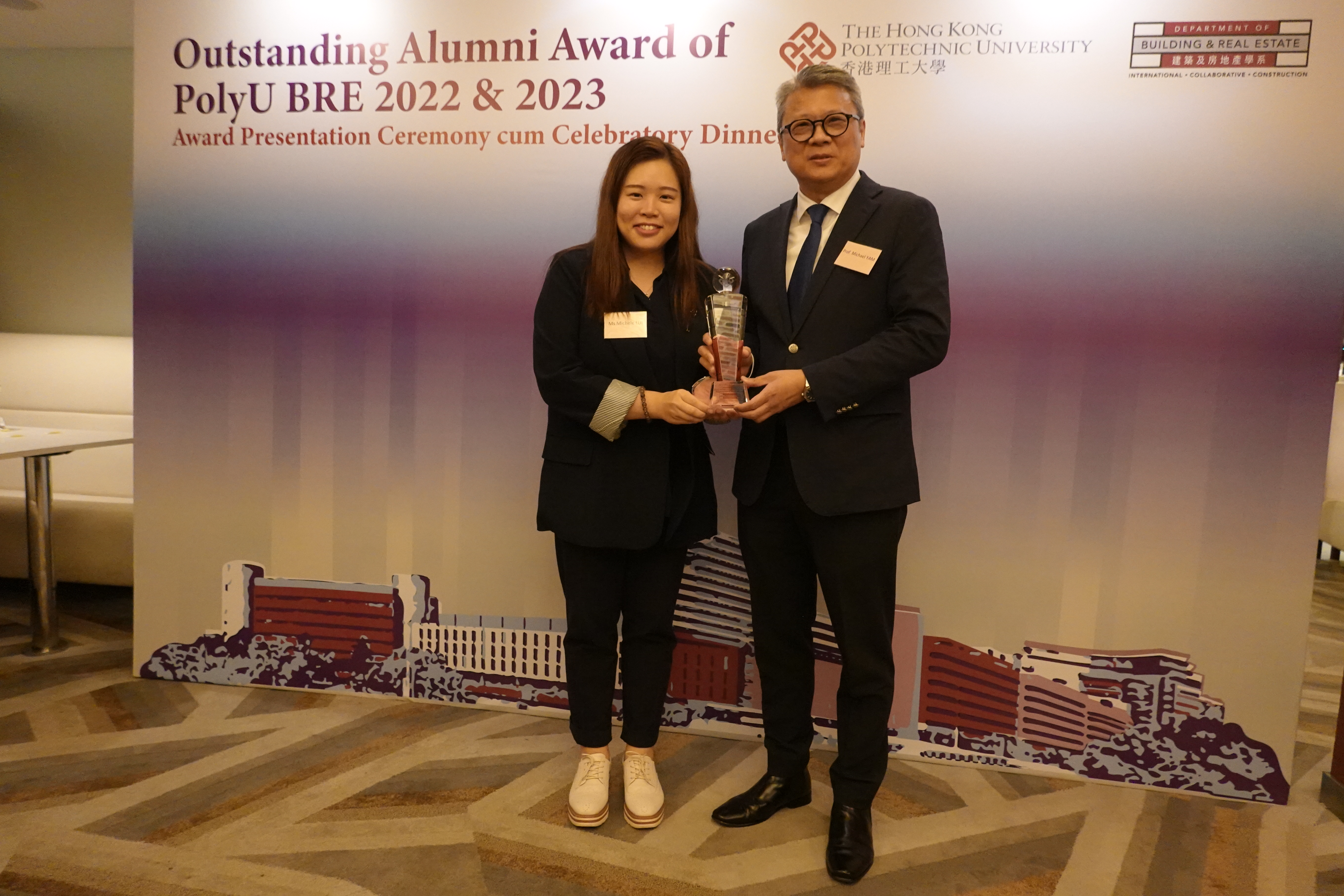 Ms Michele Lui, the recipient of the Outstanding Young Alumni Award in Professional Achievement of PolyU BRE 2023