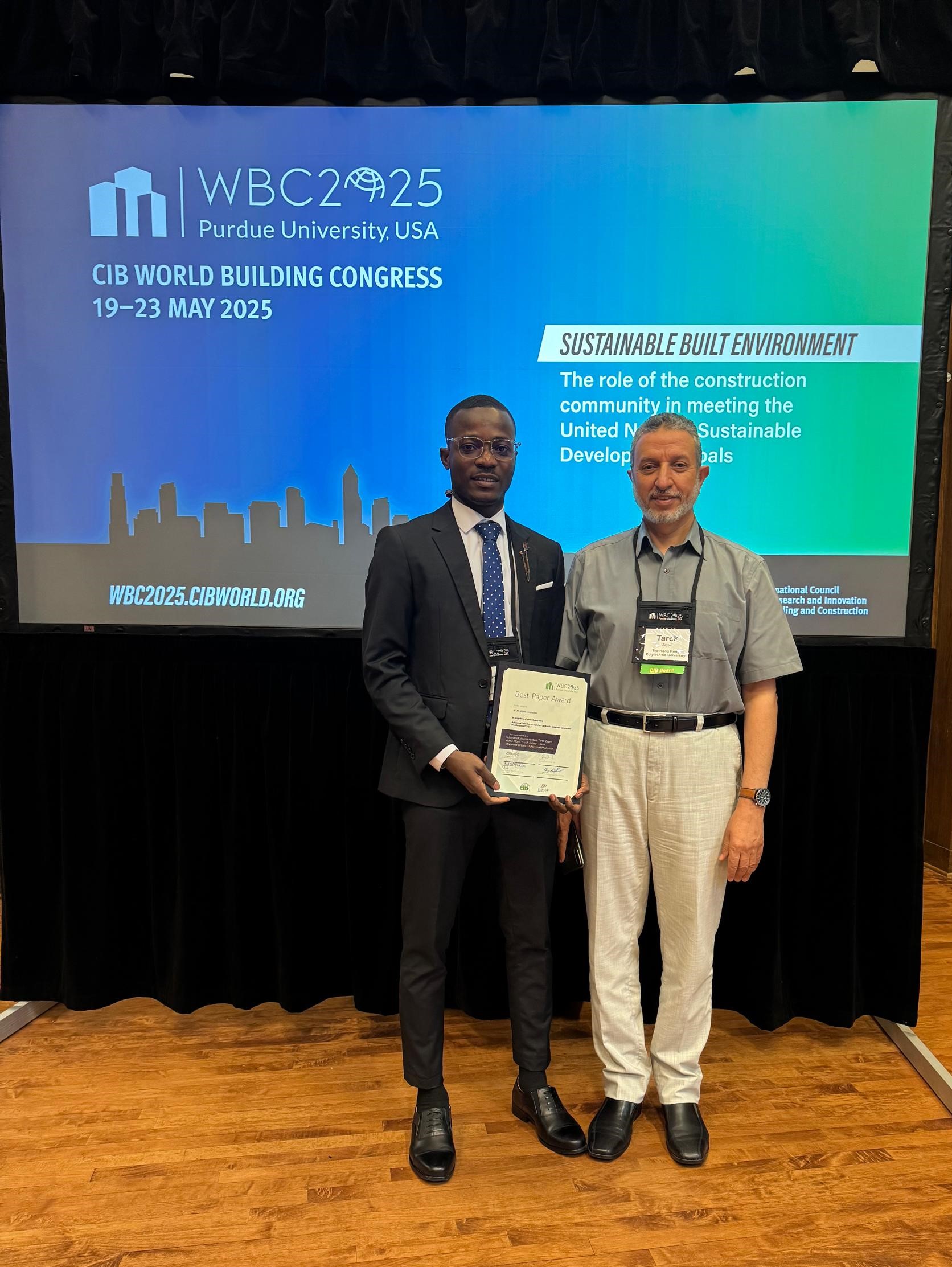 2025_0522_BRE Research Team Honoured with Best Paper Award at CIB