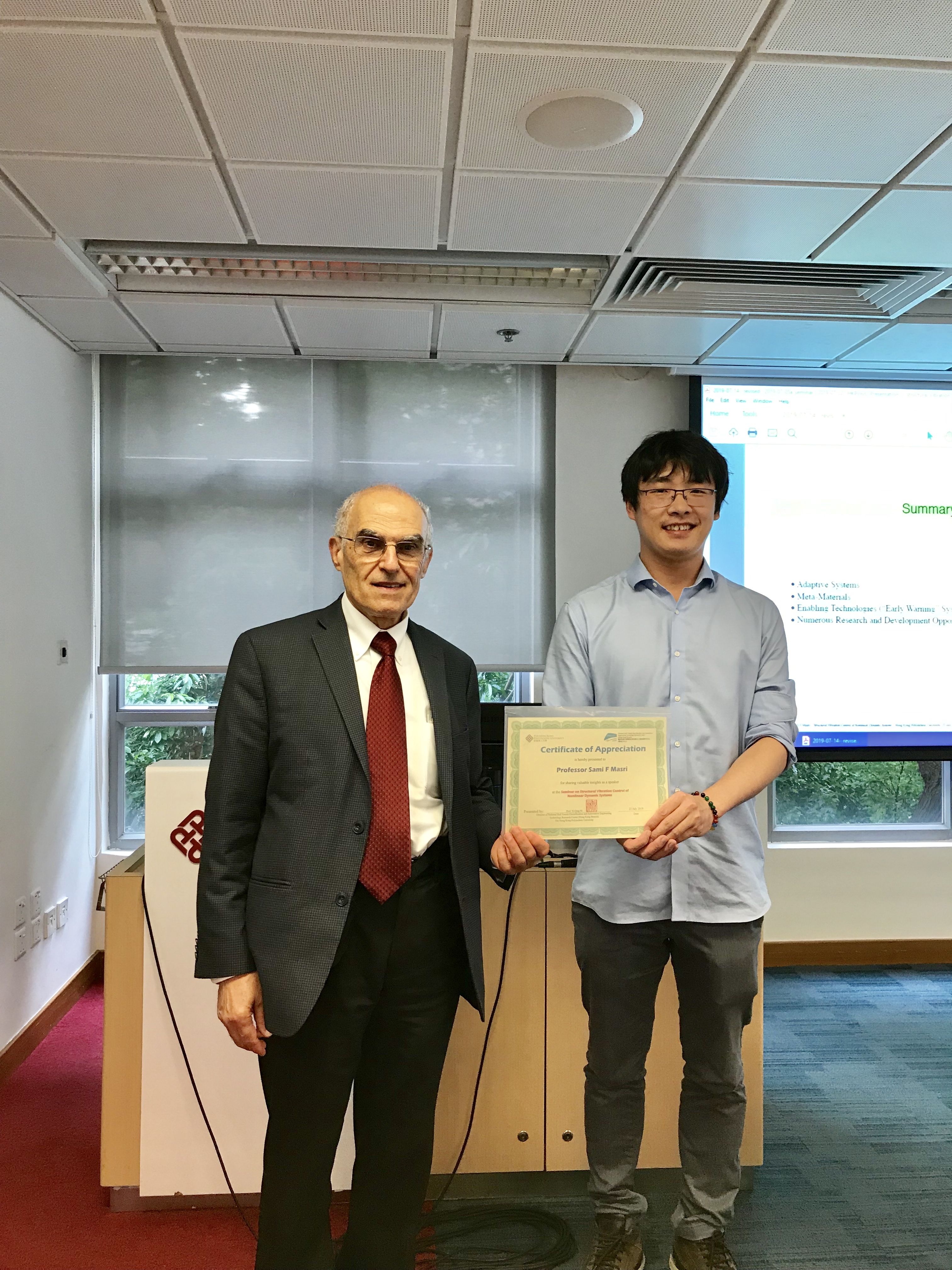 201907seminaronstructuralvibrationcontrolofnonlineardynamicsystemsbyprofsamifmasri112019083011056881