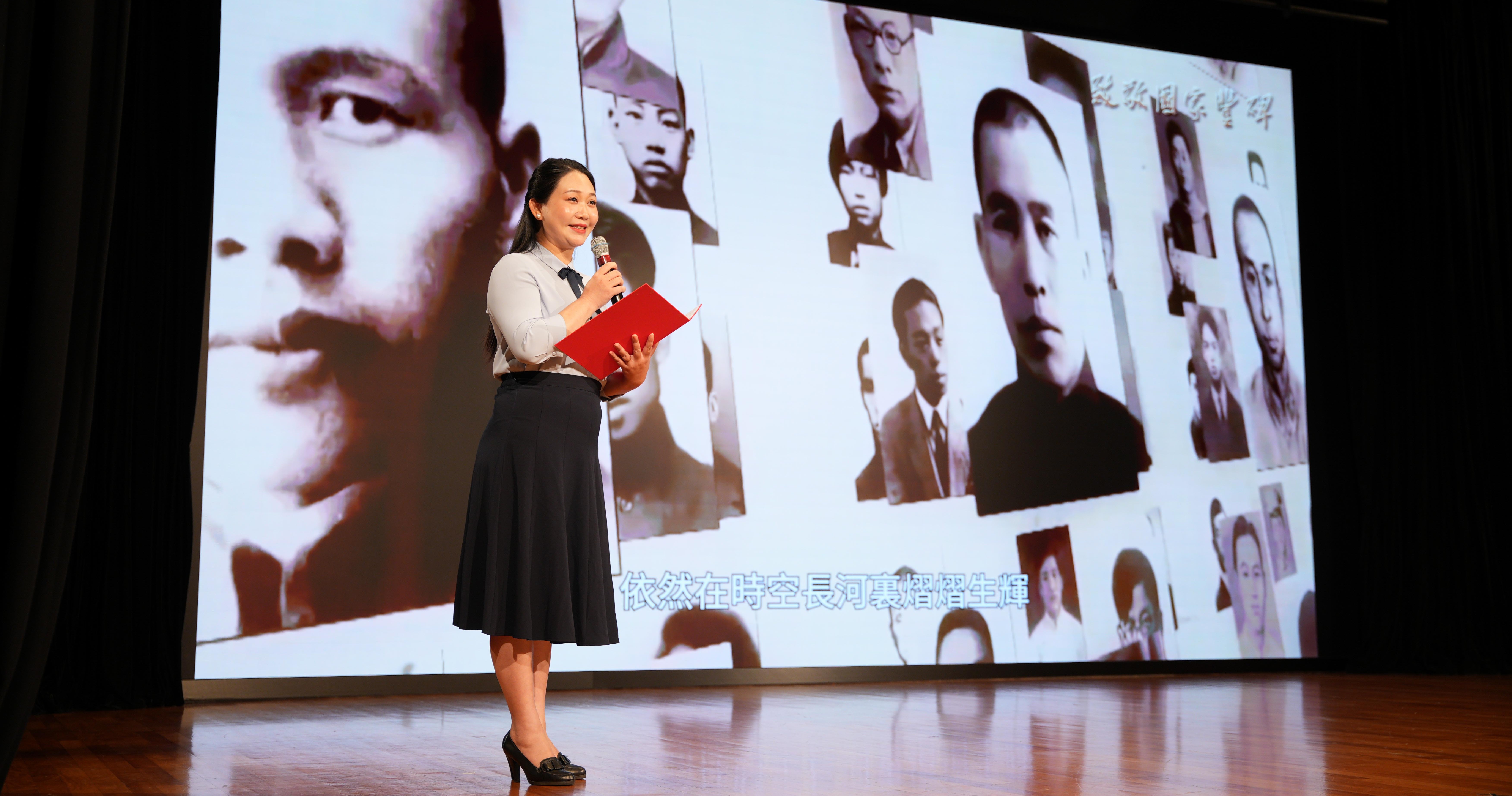 南京雨花台烈士陵园管理局的郭琦女士讲述雨花台英烈的故事。