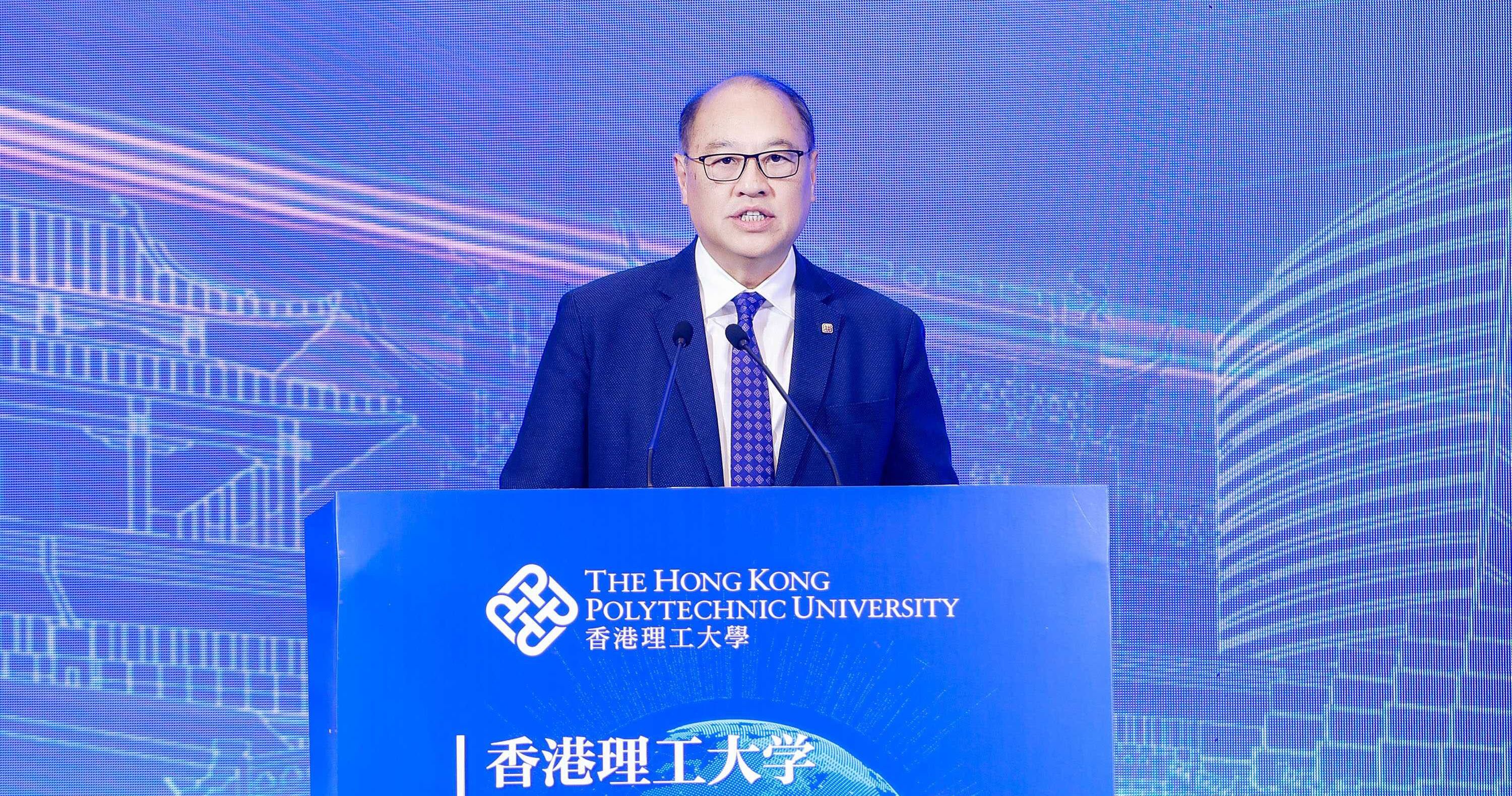 林大辉博士表示，理大将与绍兴携手并肩，深化政产学研协同创新，推动更多高水平的科技成果落地生根，实现互利共赢丶共同成长。