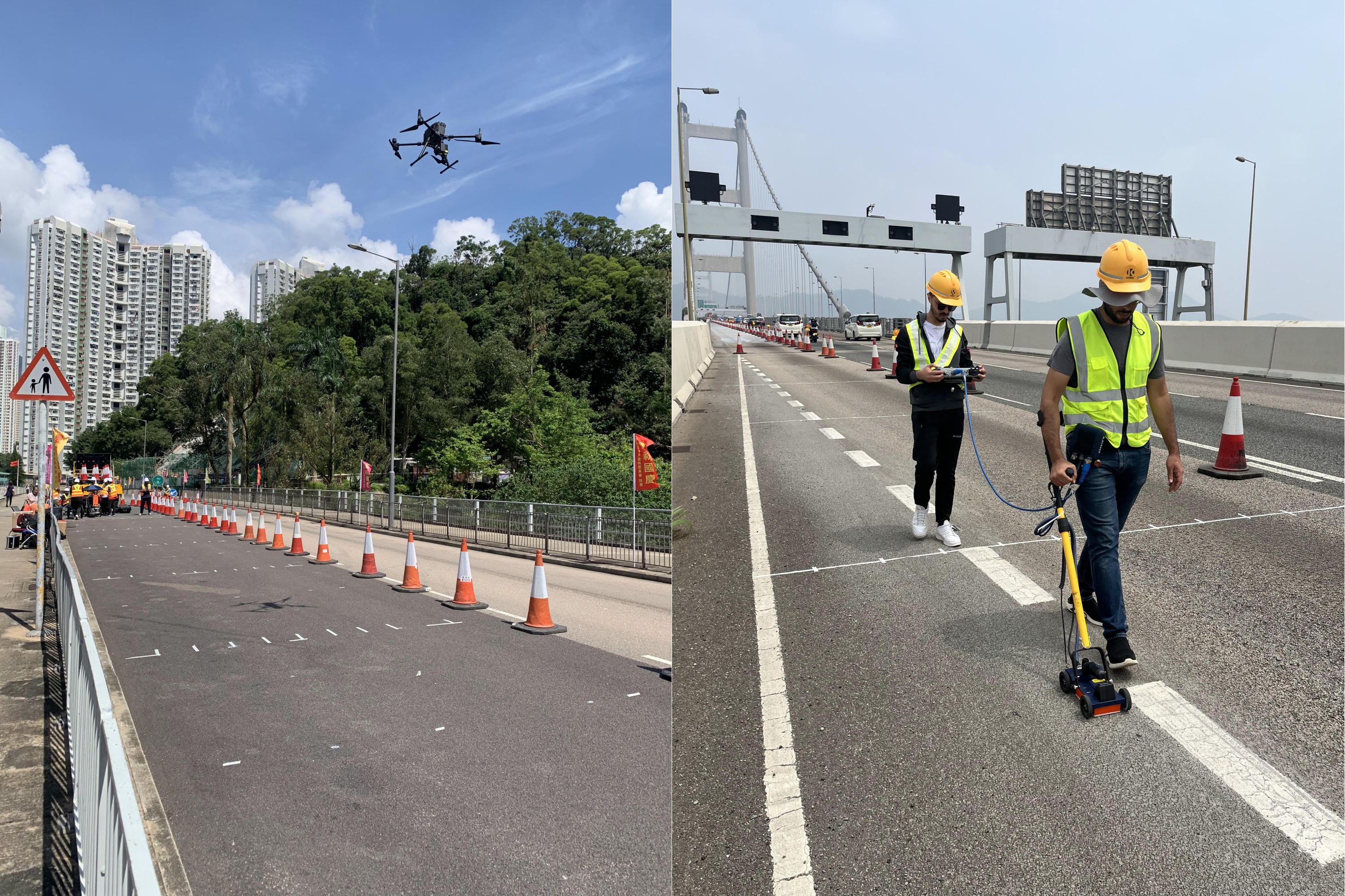 该系统采用无人机、探地雷达及红外线热成像三种先进工具的组合，取代常用的传统目视检查，已于本地11座桥梁完成检测。