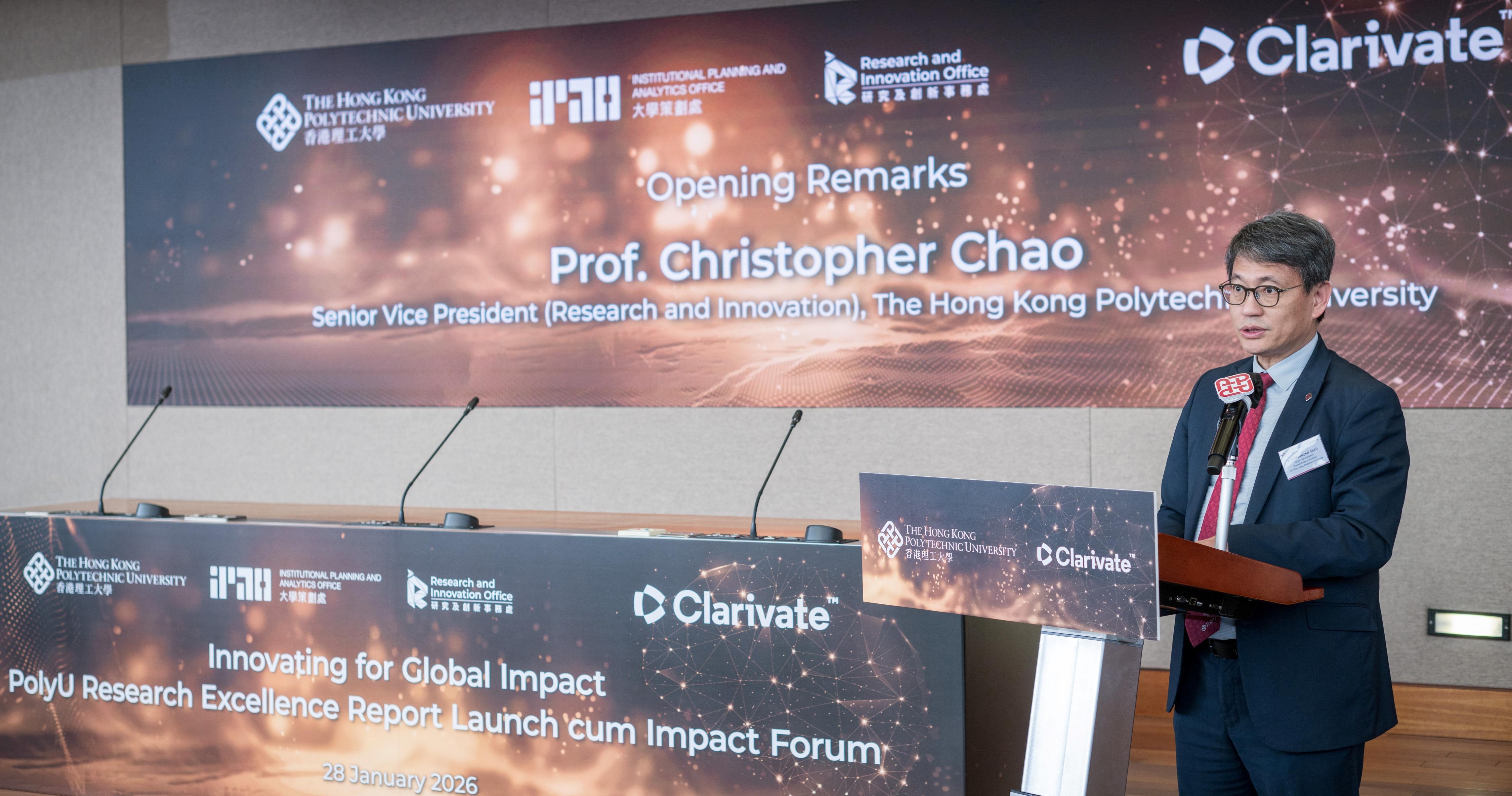 理大高级副校长（研究及创新）赵汝恒教授指《理大科研卓越报告》印证大学多年来不懈努力、突破性创新，以及学术社群的坚定信念与承诺。