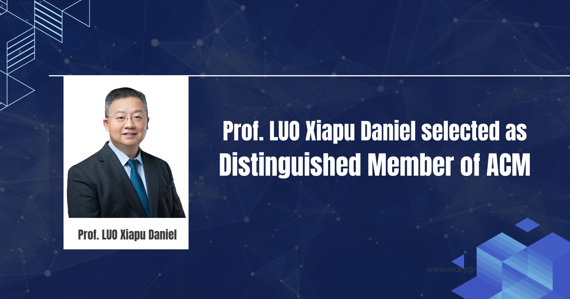 Prof Daniel LUO selected as Distinguished Member of ACM