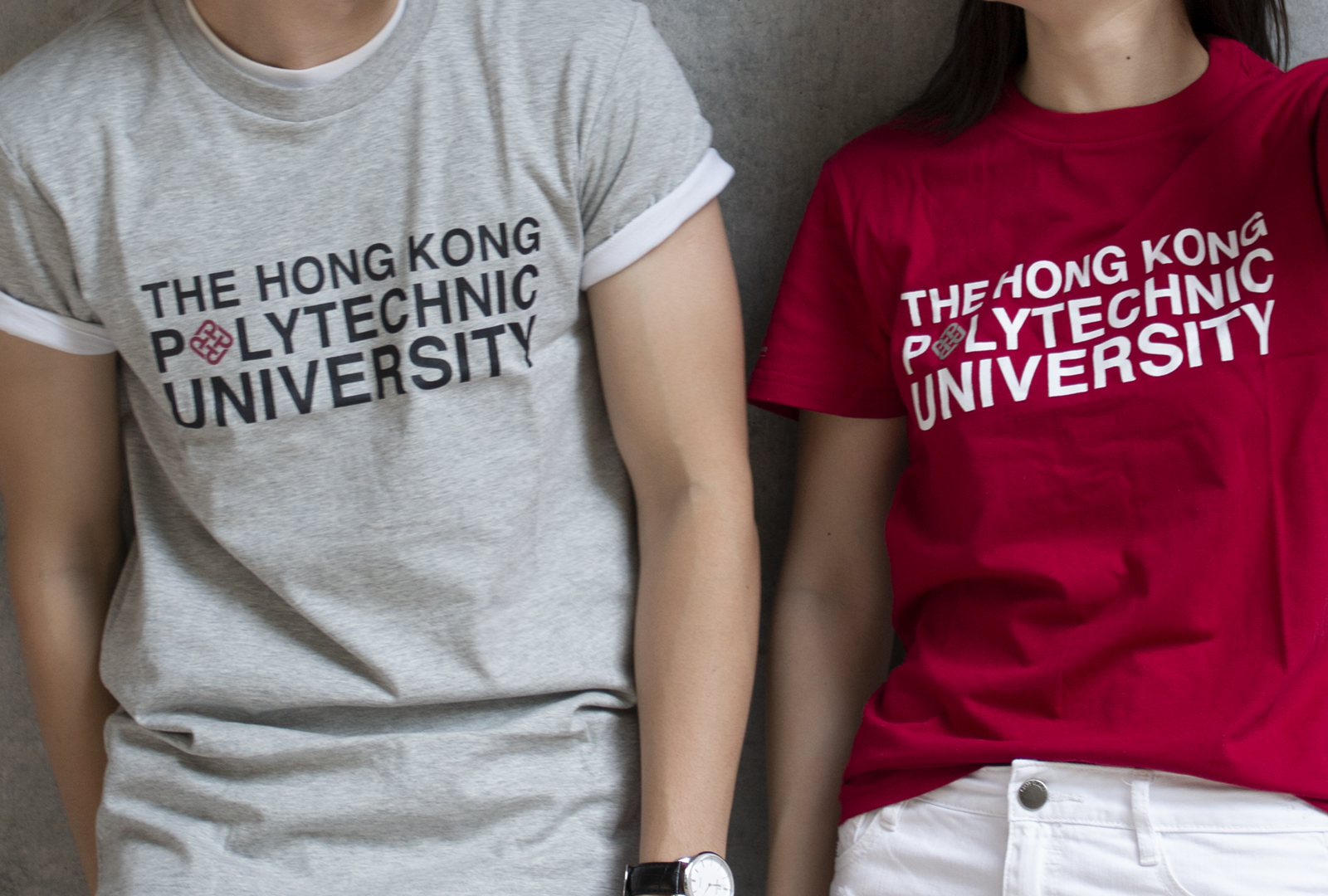 PolyU TShirt Red Grey1