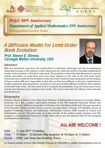 PolyU80_AMA45anni DL_Prof Steven E Shreve
