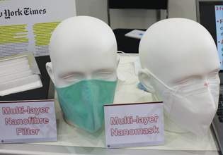 Multilayer nanofibre filters can be used as masks and filtering systems