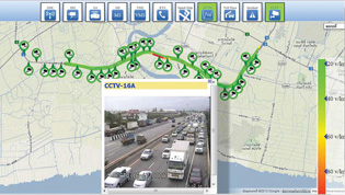 Intelligent traffic system monitors real-time data for traffic prediction.