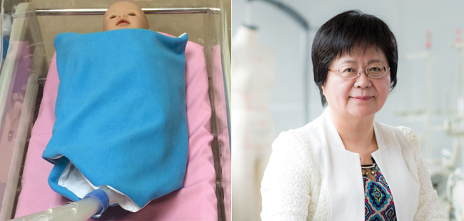 O-blanket (left) and Prof. Tao Xiaoming (right)
