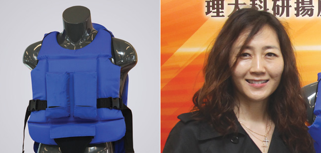 Dr Kristina Shin （右图）及其获奖发明 （左图）