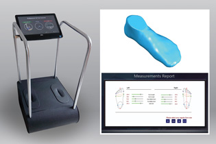 三維足部掃描儀及其計算結果顯示版面