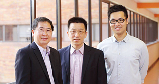 研究團隊成員（左起）：楊莫博士、郝建華教授及曾銘喬先生