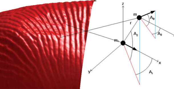 Researchers reconstruct fingerprint minutiae details in 3D space using advanced algorithms.