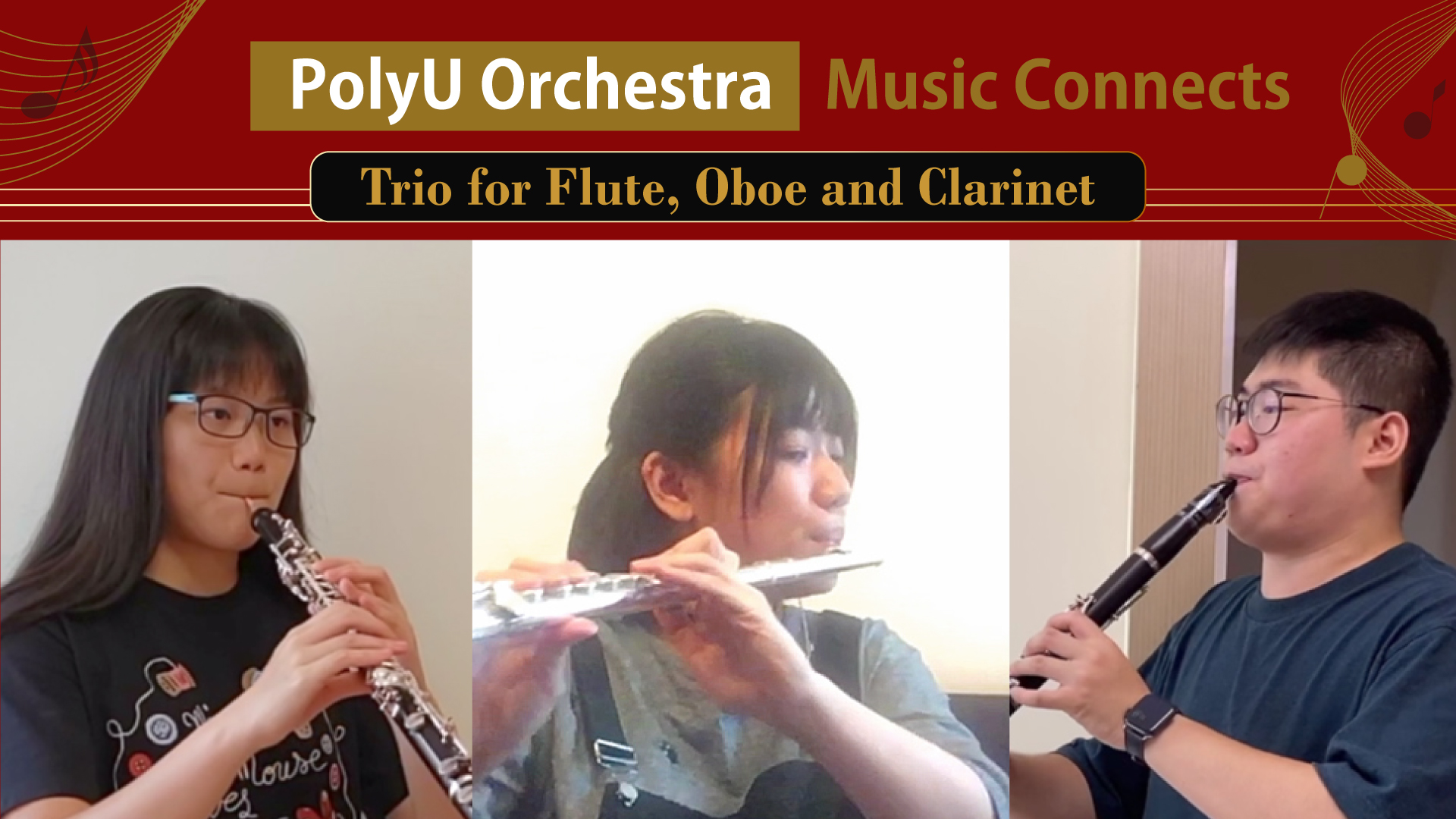 PolyU Orchestra  Music Connects Trio for Flute Oboe and Clarinet