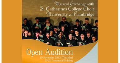 20151119_Open Audition for the Musical Exchange with St Catharines College Choir