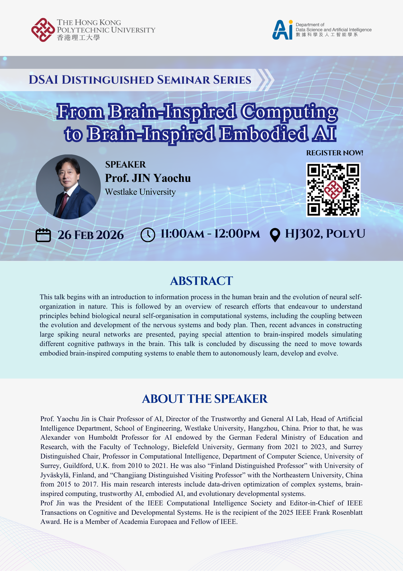 Prof JIN Yaochu 26 Feb