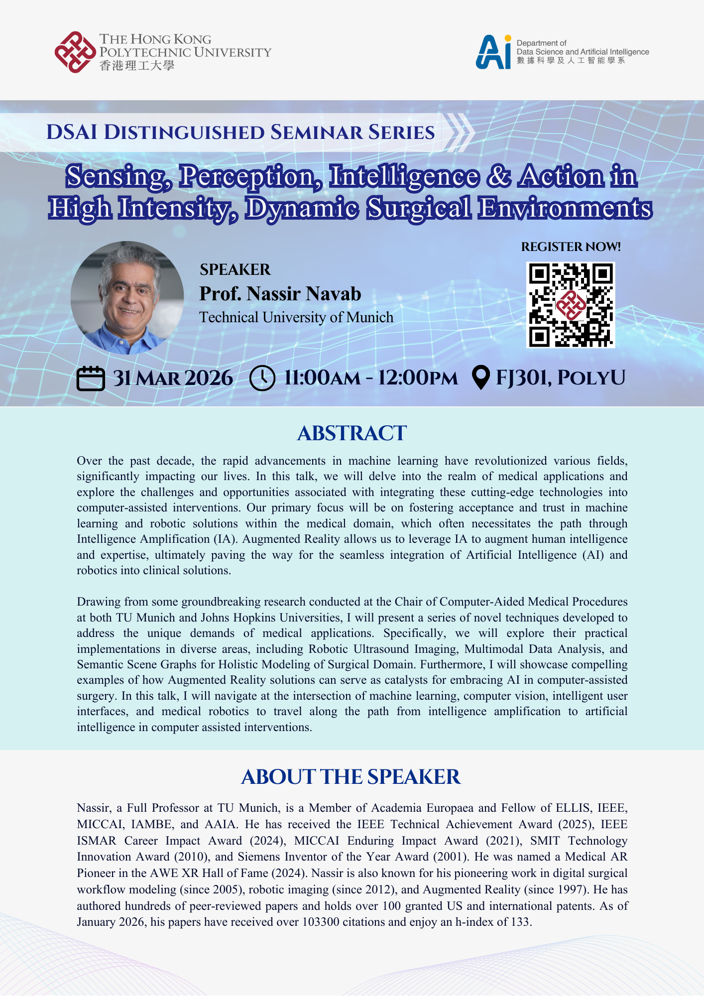 Prof Nassir Navab 31 Mar