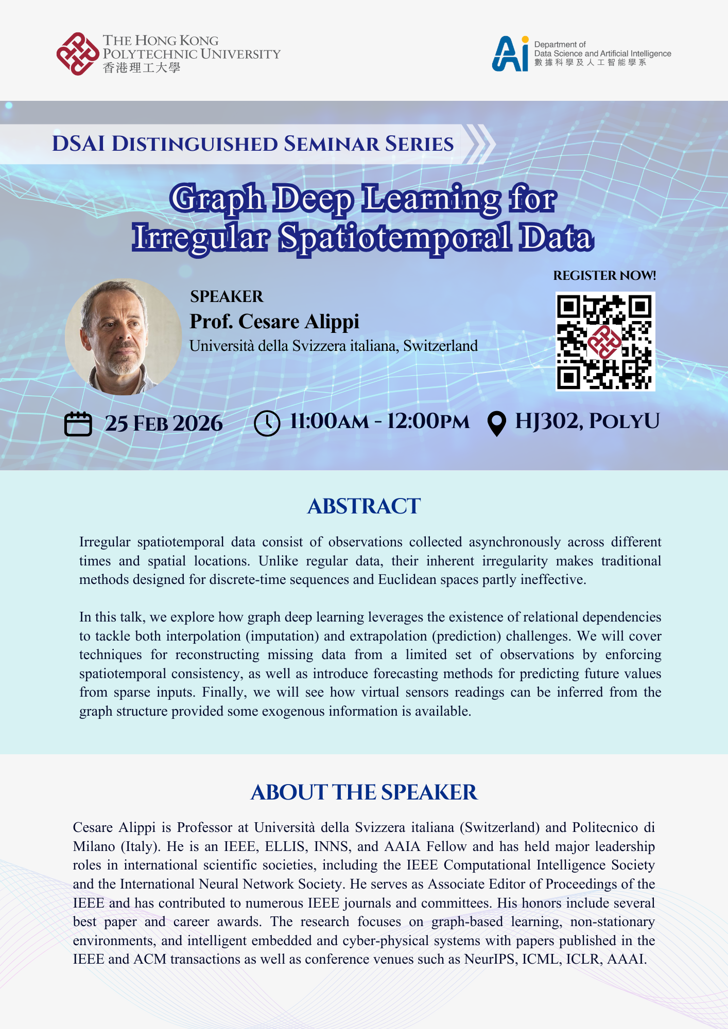 Prof Cesare Alippi 25 Feb