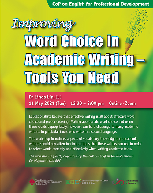 Cop Improving Word Choice In Academic Writing Tools You Need Educational Development Centre
