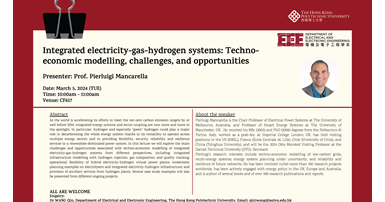 2024-03-05 Integrated electricity-gas-hydrogen systems
