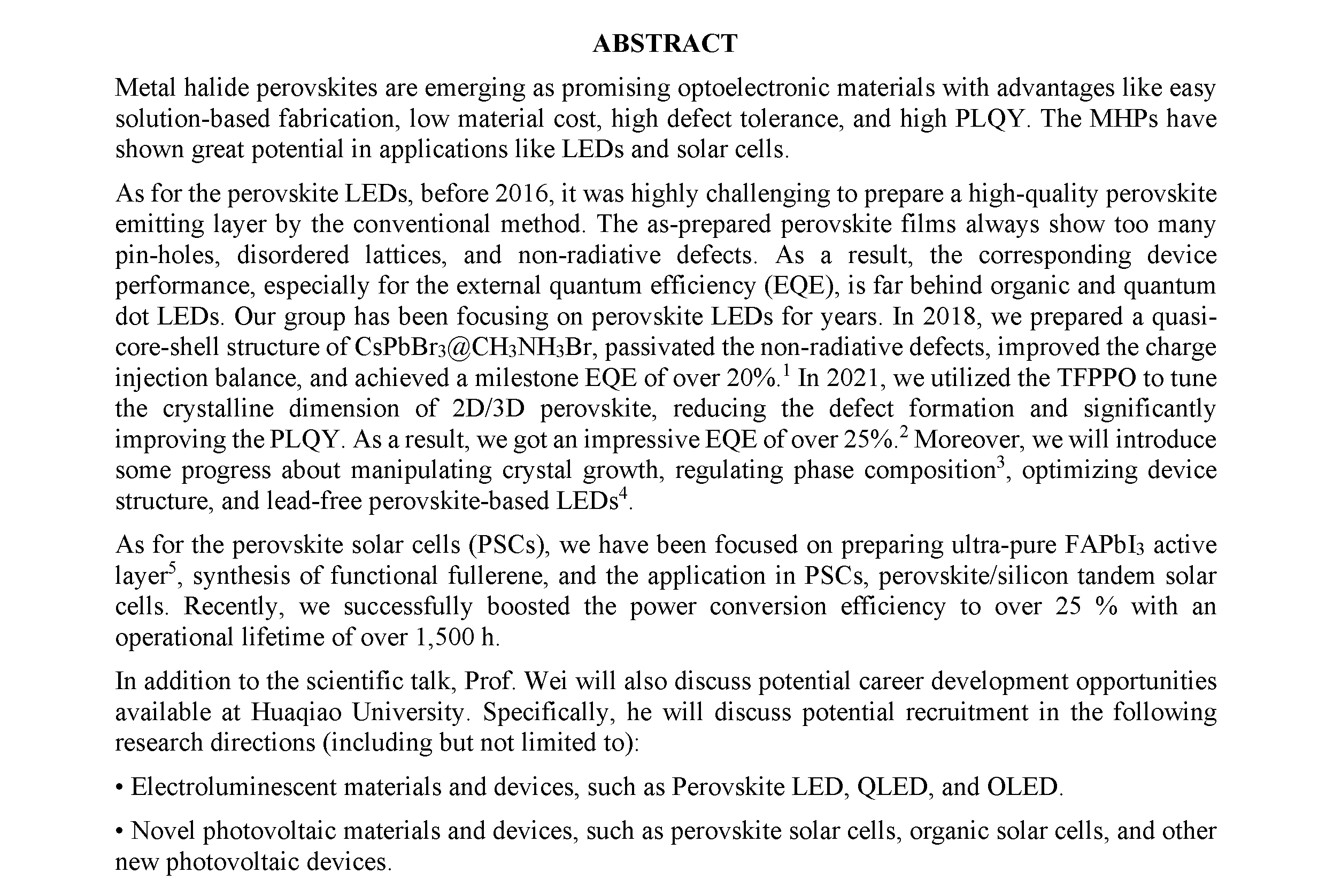Seminar 20230816Highperformance Perovskite Optoelectronic Devices via Defect Passivation  Potential