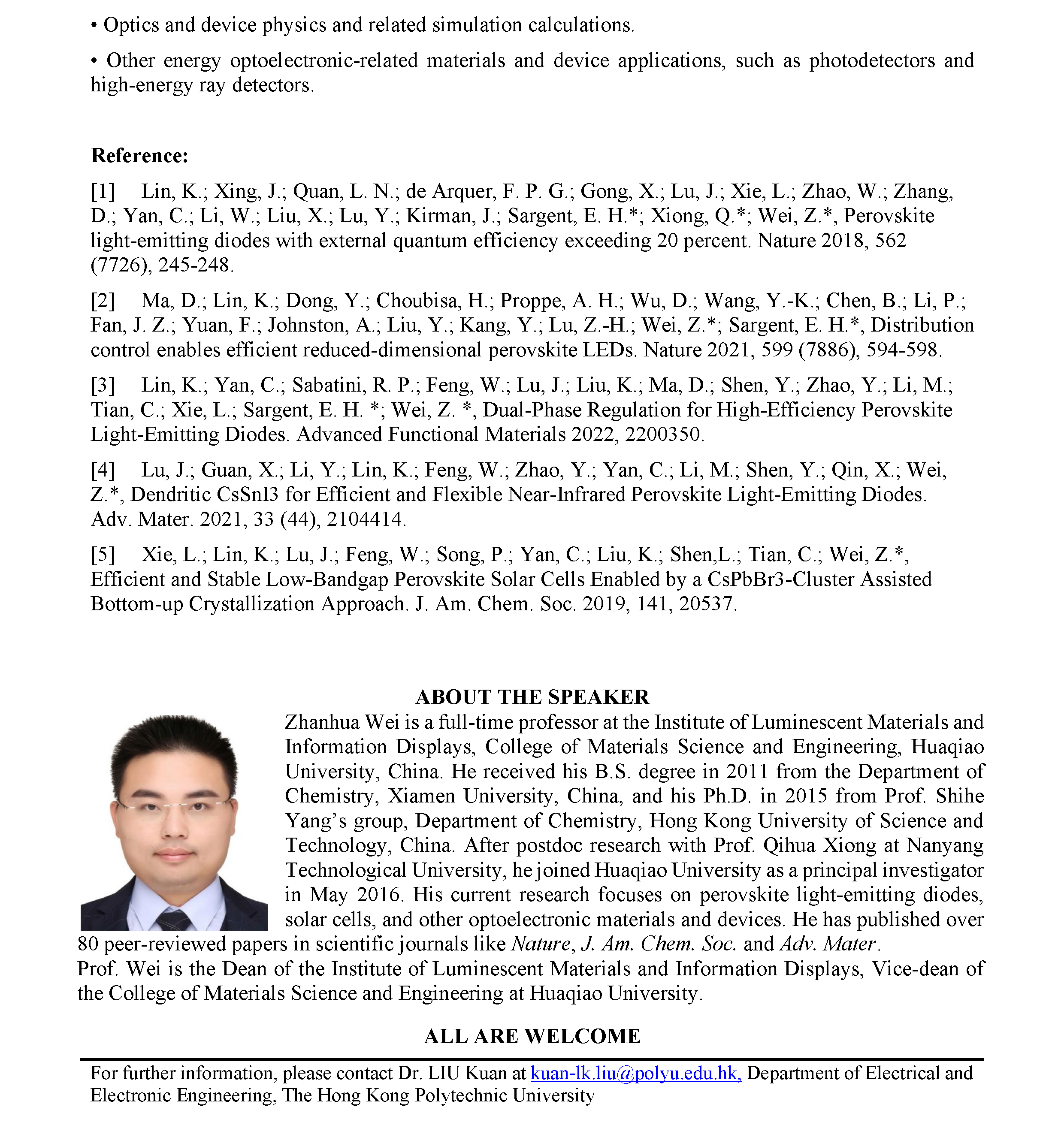 Seminar 20230816 Highperformance Perovskite Optoelectronic Devices via Defect Passivation  Potential
