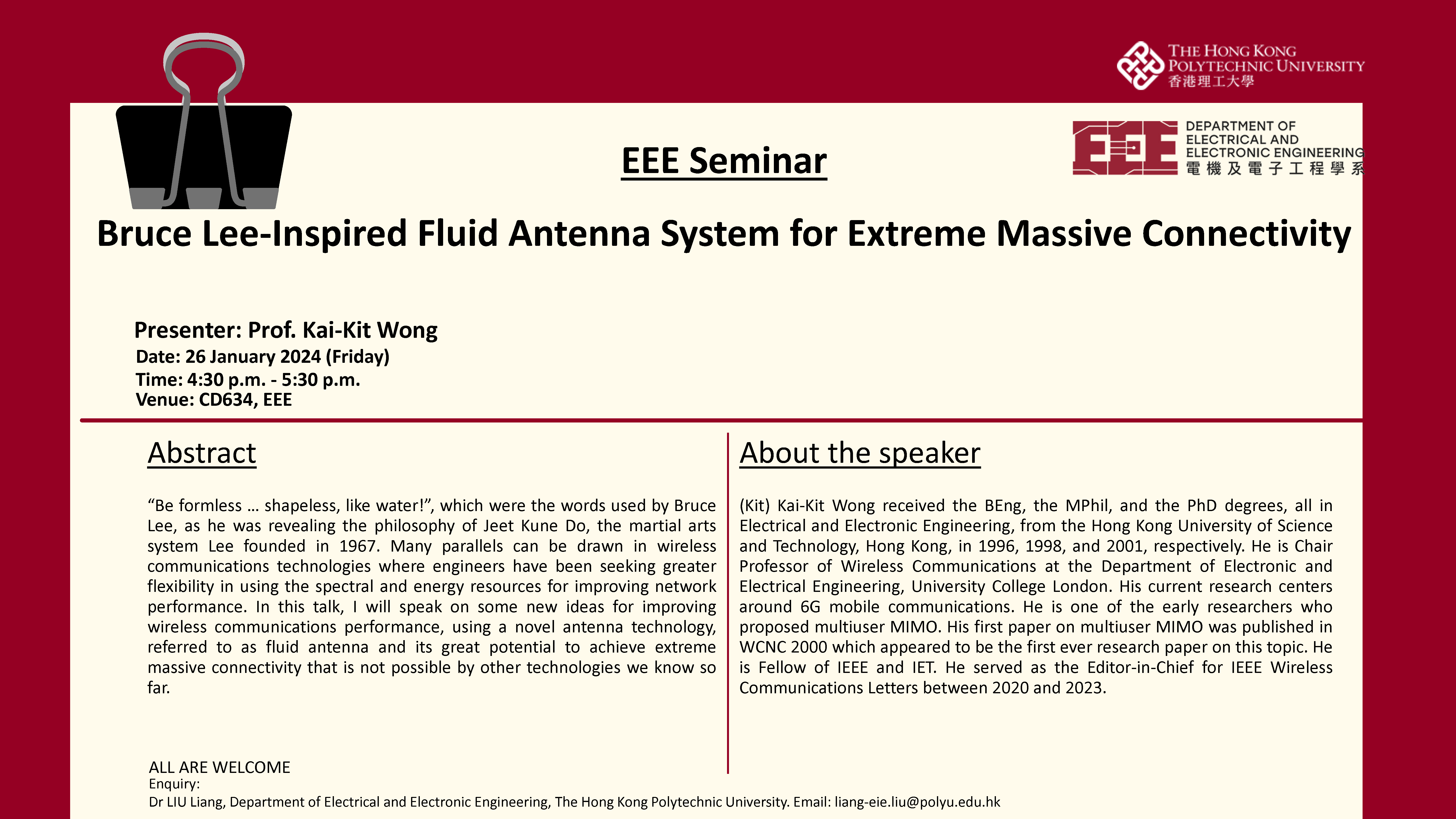 20240126 EEE Seminar  Prof KaiKit Wong