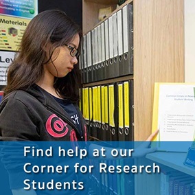 Find help at our corner for research students