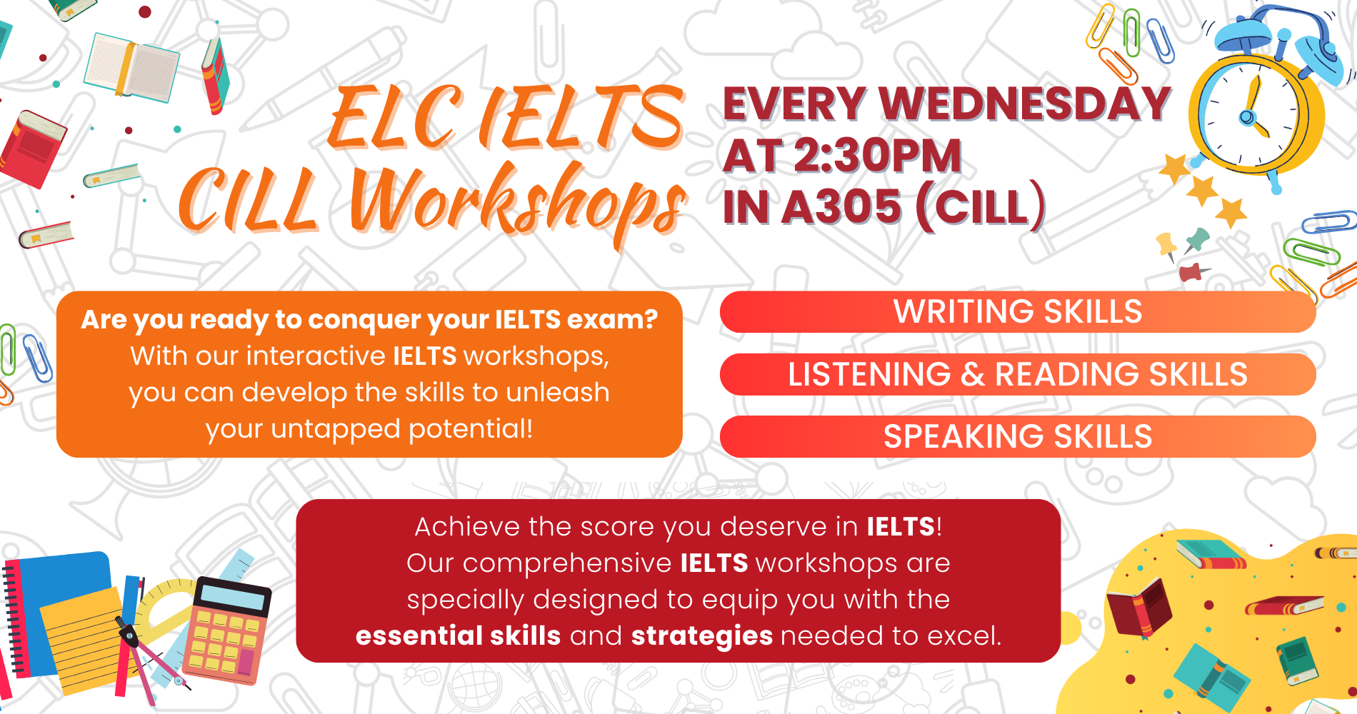 Join the ELC IELTS Workshops | English Language Centre