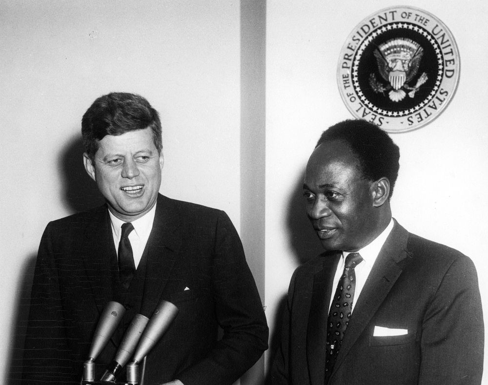 President John F. Kennedy Meets with the President of the Republic of Ghana, Osagyefo Dr. Kwame Nkrumah