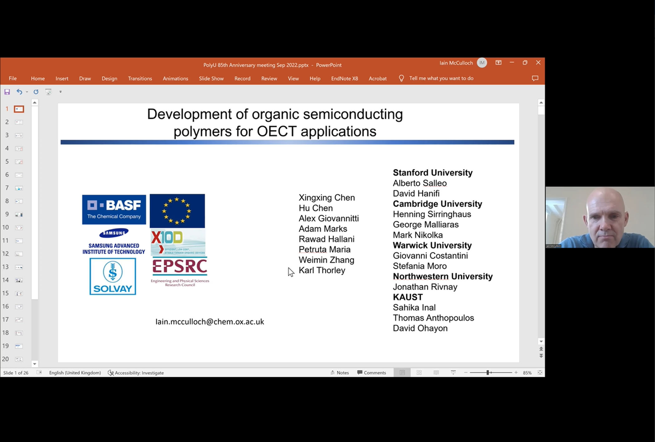 20220920FS Workshop09Prof Iain McCulloch