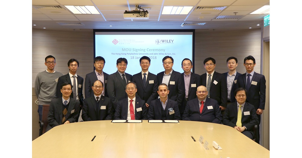 PolyU and John Wiley and Sons, Inc. joined hands to contribute to successful international publication, in order to enhance PolyU’s global reputation and expand the academic frontiers to Wiley’s reader population in scientific research.