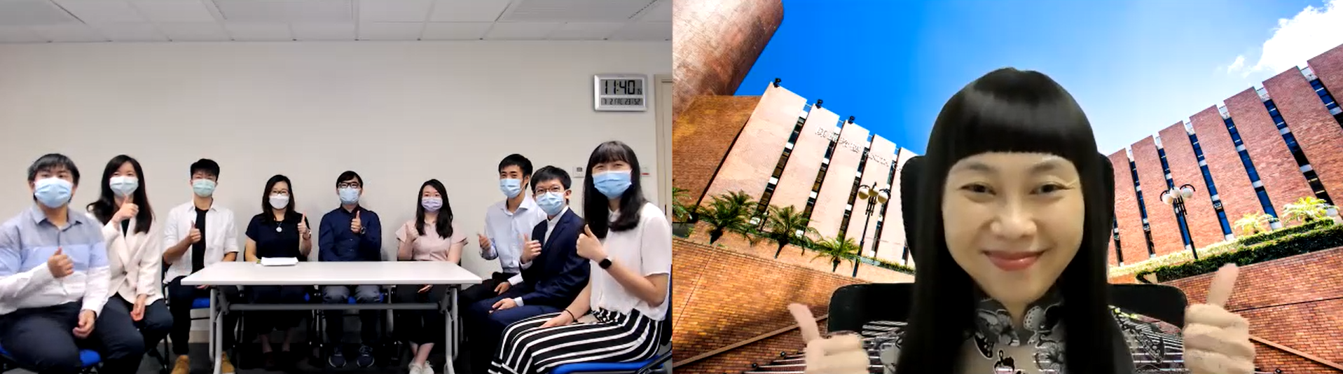 伍慧明女士与伍达伦博士纪念奖学金得奖学生见面