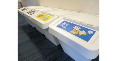 Promoting waste minimisation at source and recycling on campus