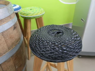 Fan guard becomes a stool