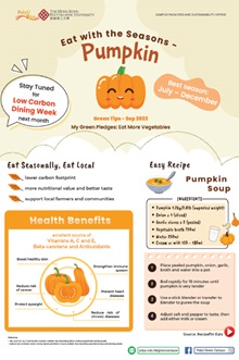 Green Tips (September 2022): Eat with the Seasons - Pumpkin