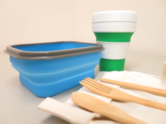 Bringing our utensils and containers for meals can be easy