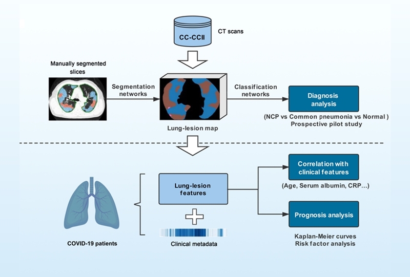 AI-assisted system for COVID-19 pneumonia diagnosis and prognosis prediction AI-assisted system for COVID-19 pneumonia diagnosis and prognosis prediction