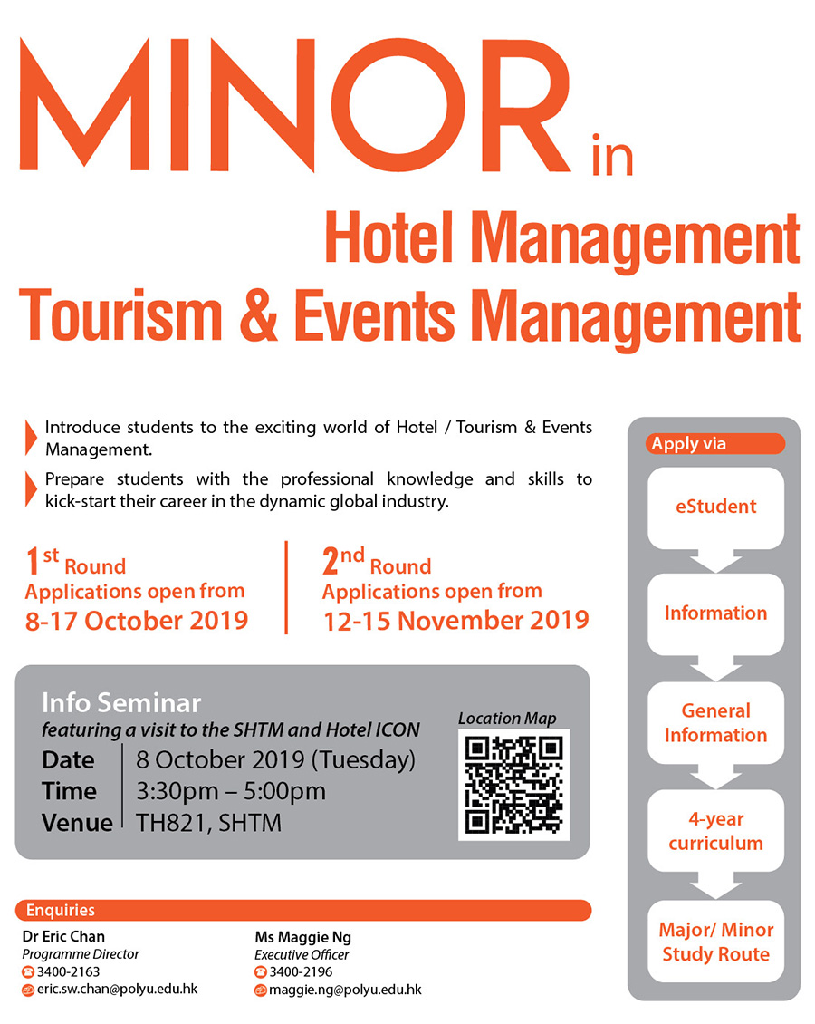 MINOR in Hotel Management / Tourism & Events Management