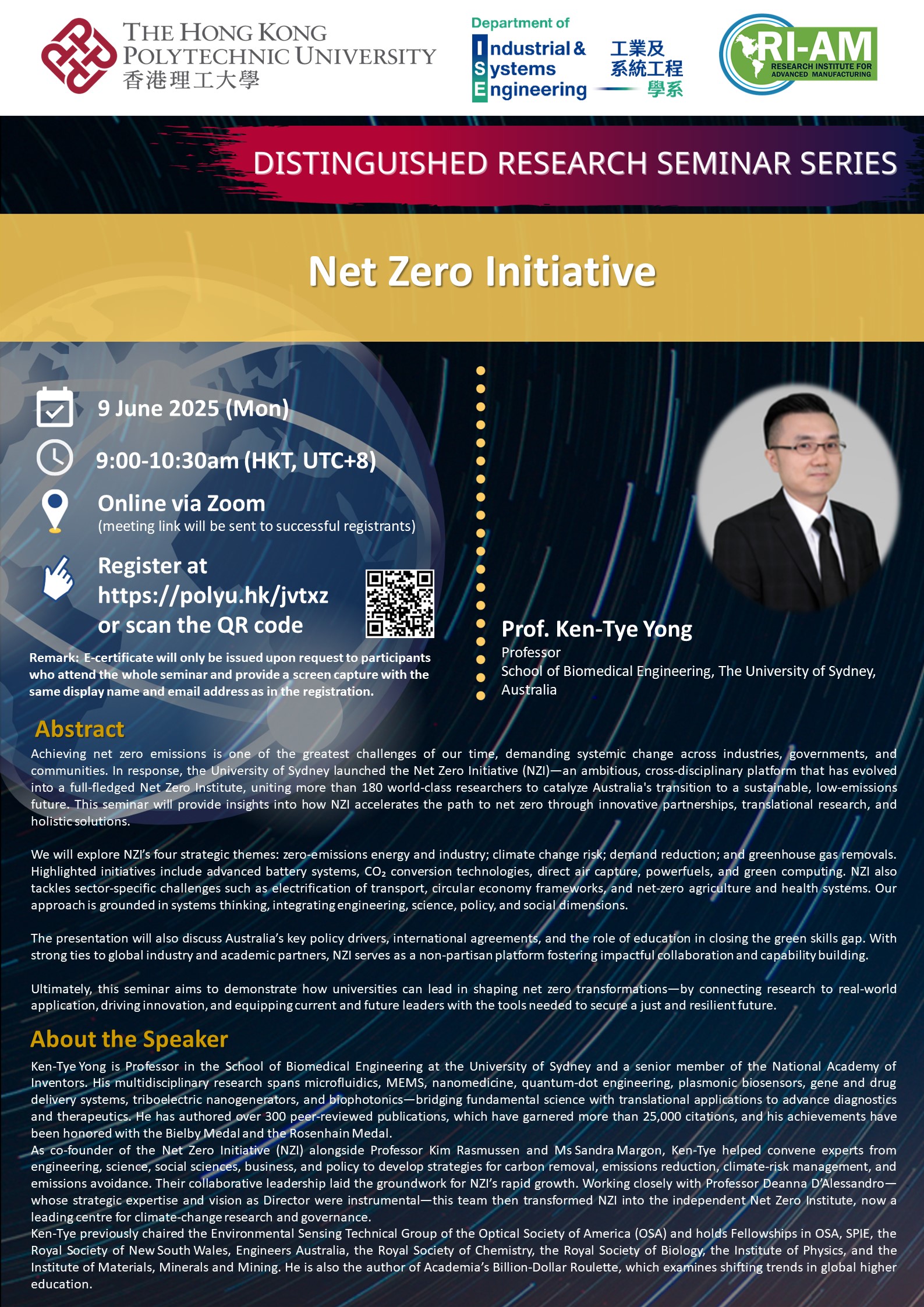 Net Zero Initiative | Department of Industrial and Systems Engineering