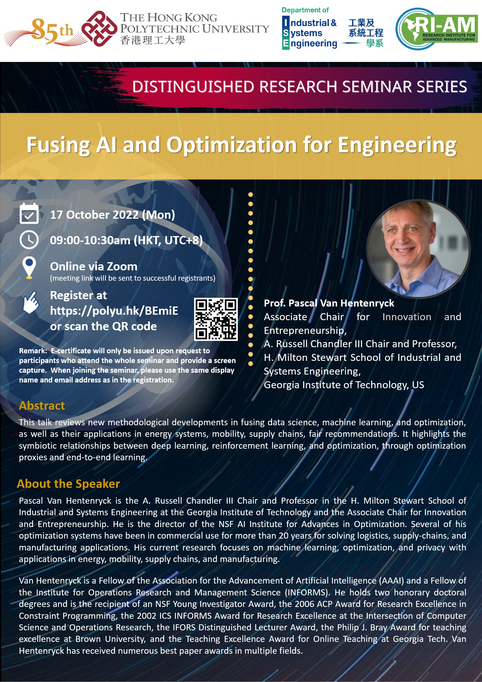 20221017Prof Pascal Van HentenryckPoster