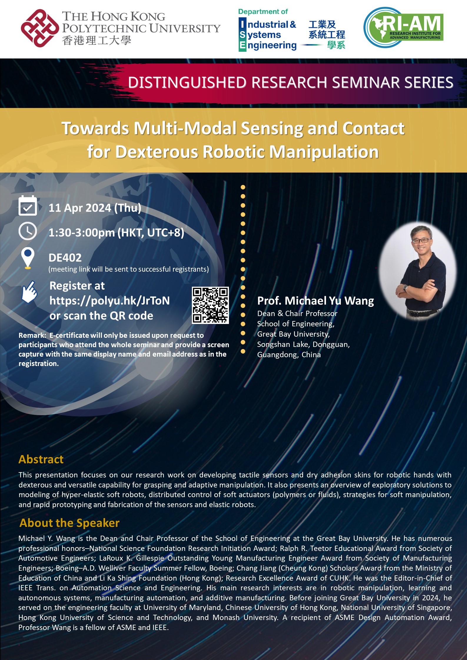 20240411Prof Michael Yu WangDRSSISE WebsitePoster