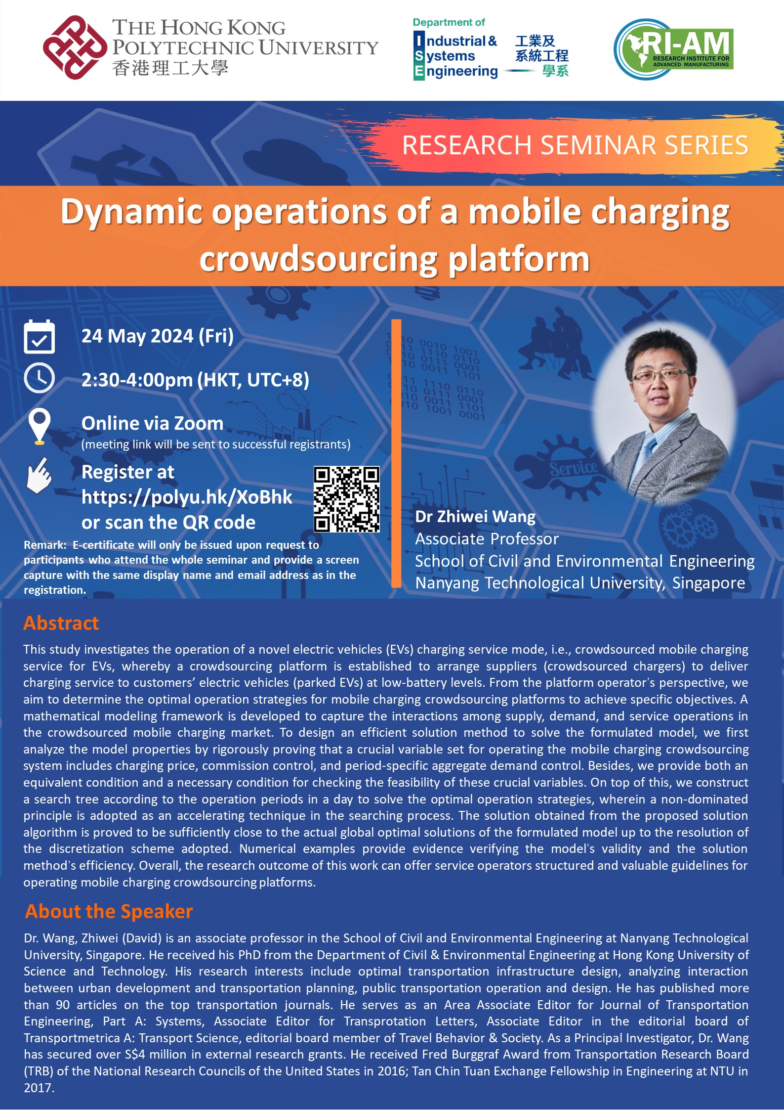 20240524Dr Zhiwei WangISE Website Poster