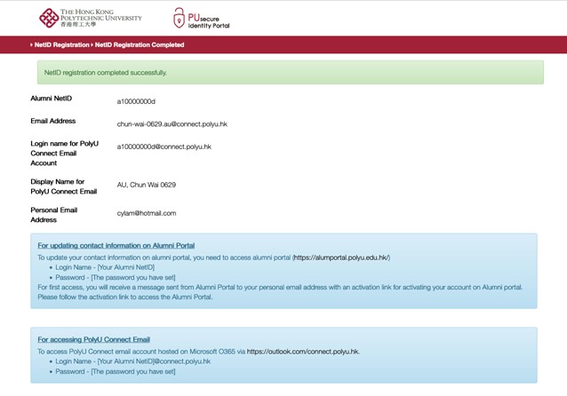 Register alumni netid step4b