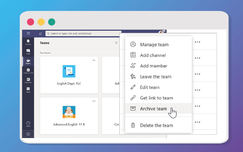 005_Updates of Microsoft Teams Class group Archive_B