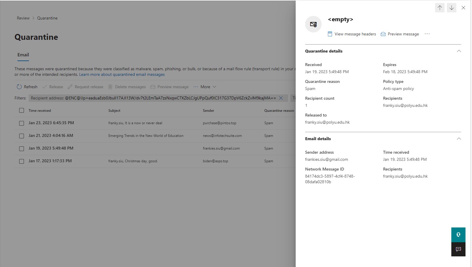 001Enhanced inbound messages threads detection  filtering capabilityC2